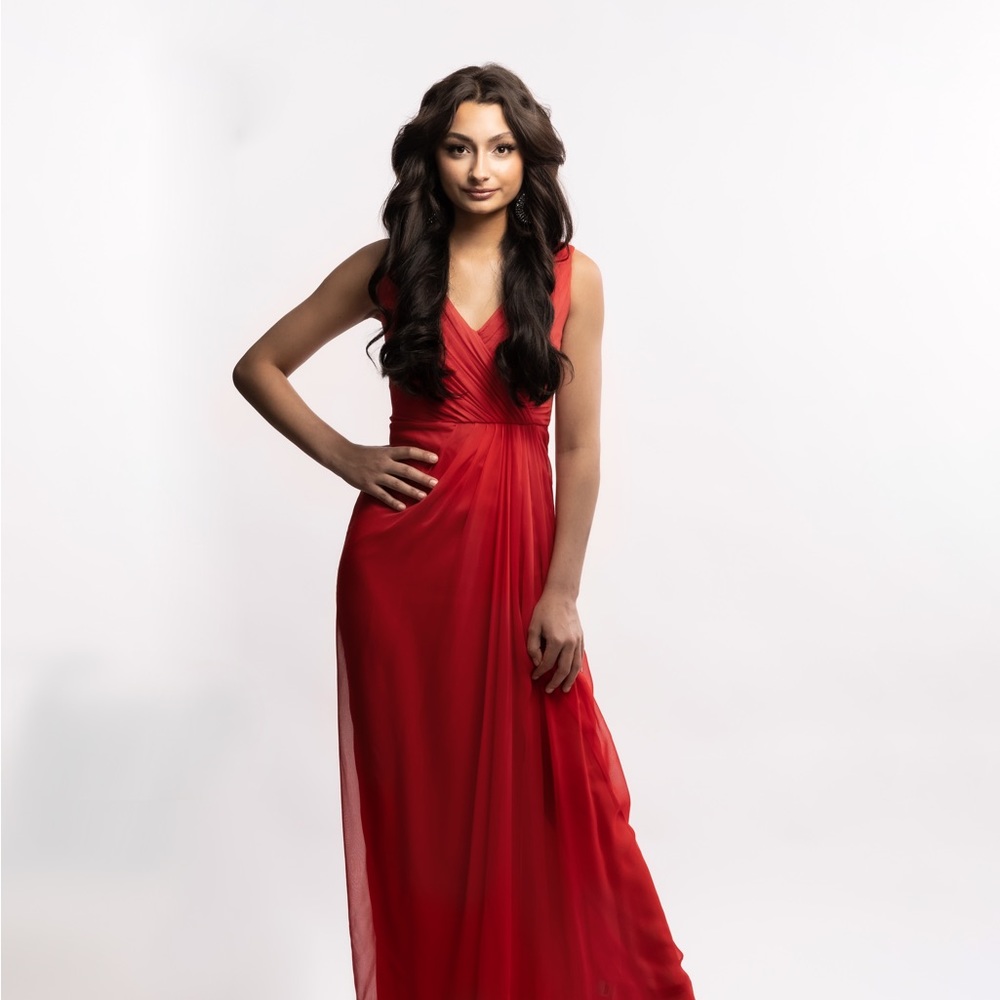 Red Size 0 Straight Gown